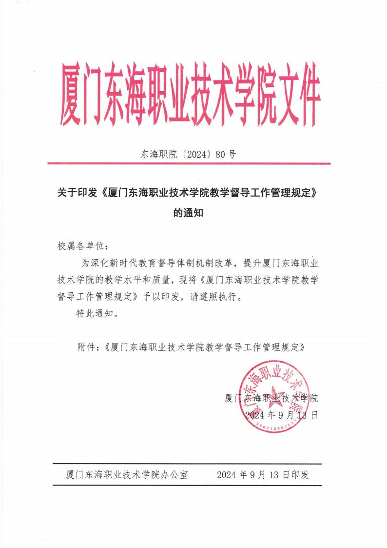 东海职院〔2024〕80号 关于印发《威尼斯87978797教学督导工作管理规定》的通知_00.jpg